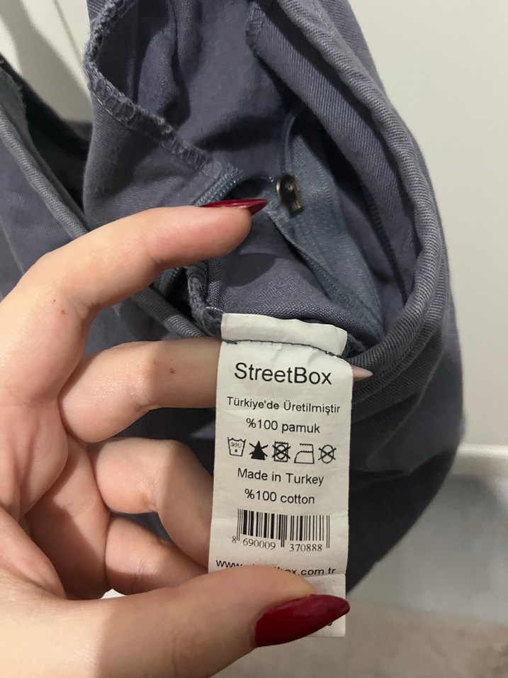 Lacivert Kot Kadın Çanta - Görsel 4