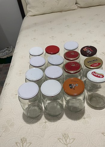 Beden Beyaz Kapaklı Cam Kavanoz Seti 1 litrelik