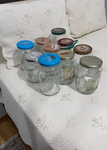 Beden Çeşitli Kapaklı Cam Kavanoz Seti büyük boy