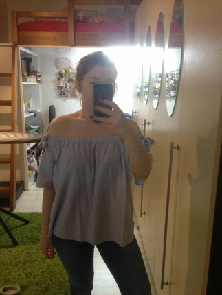 36 Beden mavi Renk h&m off shoulder 