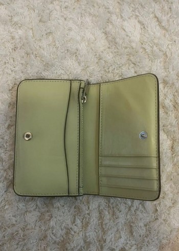 Beden yeşil Renk Massimo Dutti Nappa Deri Mint Yeşili Cüzdan