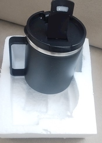 Siyah Termoslu Kupa - Görsel 3