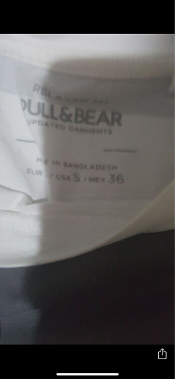 s Beden beyaz Renk PULL AND BEAR ÇİZGİLİ T SHIRT