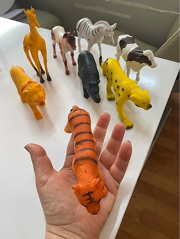  Beden Renk Plastik Safari Hayvanları