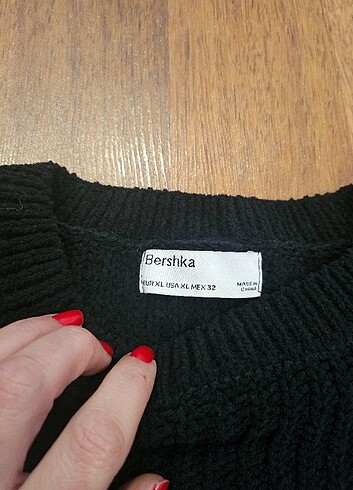 xl Beden siyah Renk Bershka crop kazak