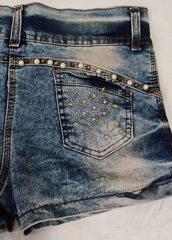 Y2k vintage denim şort - Görsel 5