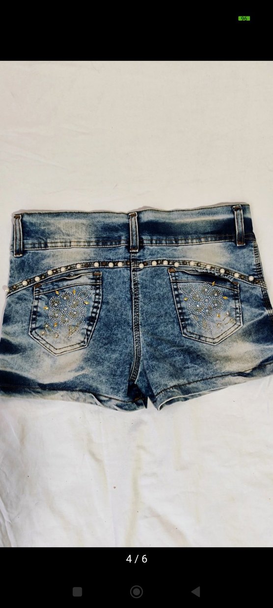 Y2k vintage denim şort - Görsel 4