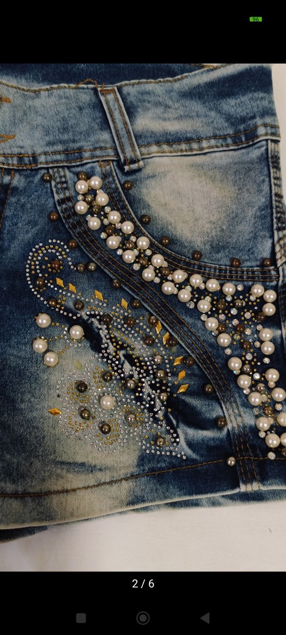 Y2k vintage denim şort - Görsel 2