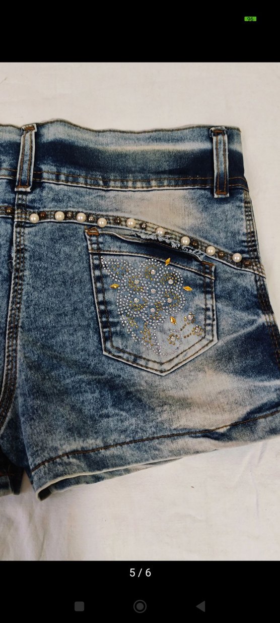 Y2k vintage denim şort - Görsel 5