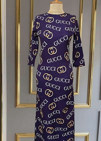 Diğer Gucci baskılı uzun elbise