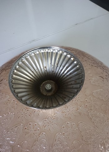 Çiçek Desenli Parlak Bej Tabak sunumluk - Görsel 6