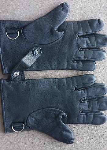 siyah Deri  Kadın Eldiveni hakiki deri - Görsel 5