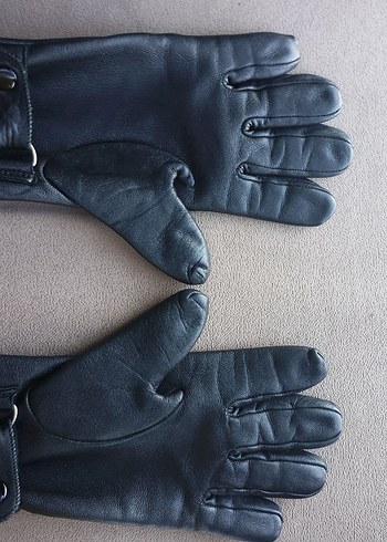 siyah Deri  Kadın Eldiveni hakiki deri - Görsel 2