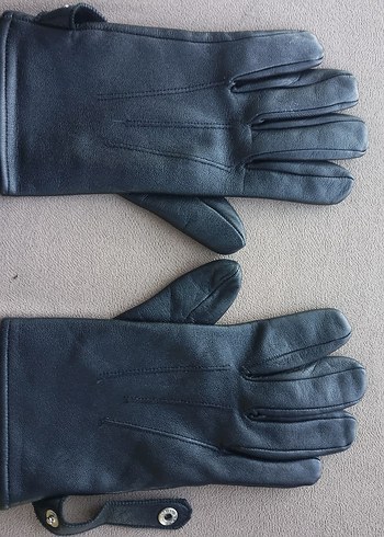 siyah Deri  Kadın Eldiveni hakiki deri - Görsel 7