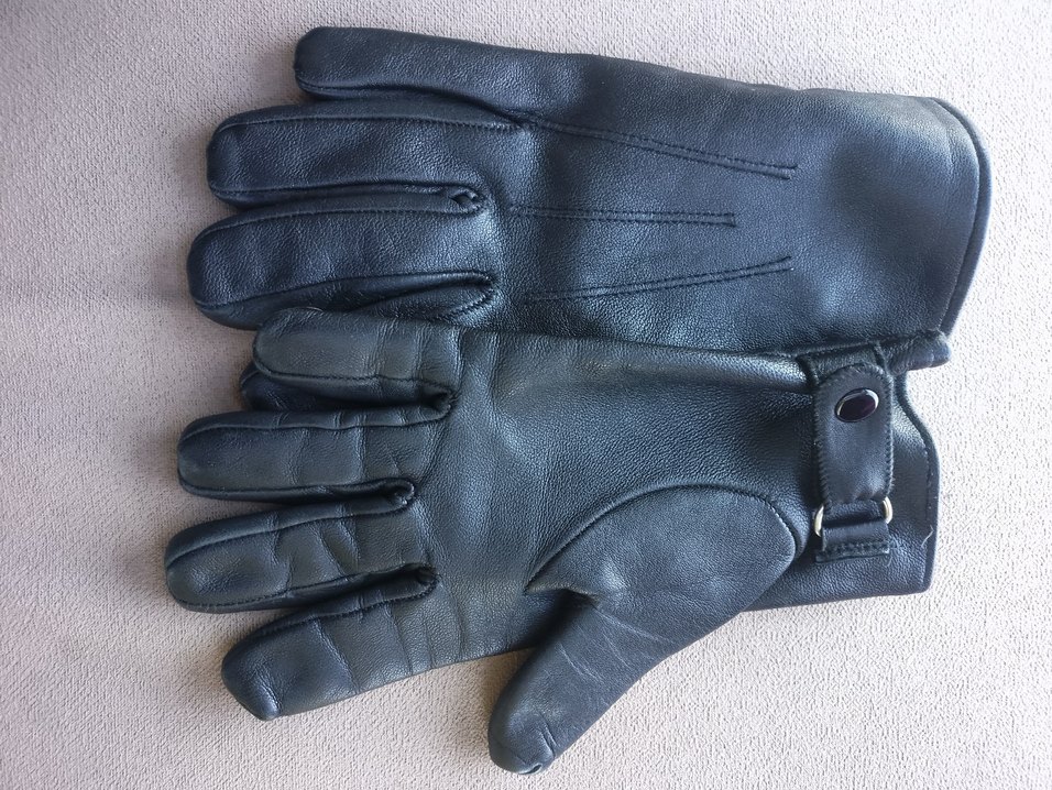 siyah Deri  Kadın Eldiveni hakiki deri - Görsel 3