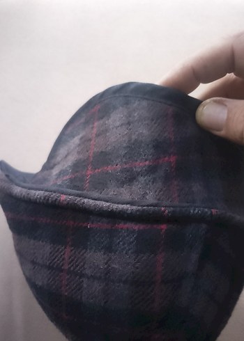 Gri Ekose Desenli Erkek Şapka S M uyumlu sifir sapka - Görsel 4