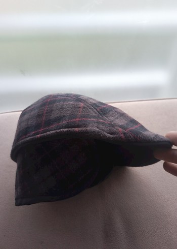 Gri Ekose Desenli Erkek Şapka S M uyumlu sifir sapka - Görsel 11