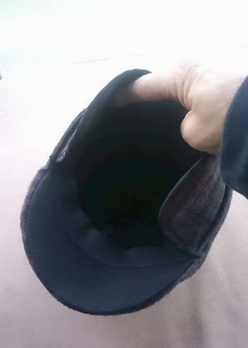 Gri Ekose Desenli Erkek Şapka S M uyumlu sifir sapka - Görsel 10