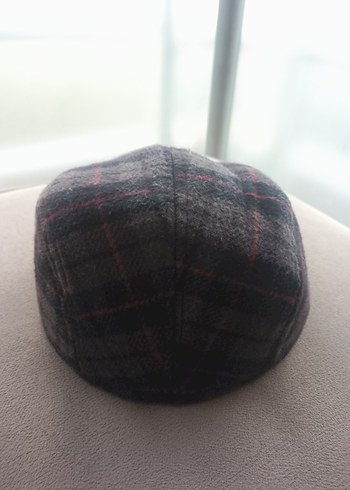 Gri Ekose Desenli Erkek Şapka S M uyumlu sifir sapka - Görsel 13