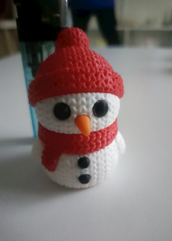 Kırmızı Şapkalı ve Atkılı Kardan adam 3D pla hammeddesi - Görsel 8