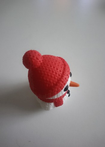 Kırmızı Şapkalı ve Atkılı Kardan adam 3D pla hammeddesi - Görsel 4