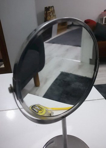 Gri Ayaklı Yuvarlak kas ve makyaj Aynası - Görsel 7