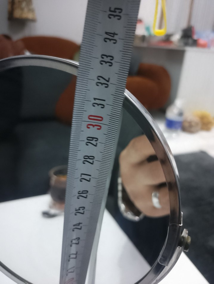 Gri Ayaklı Yuvarlak kas ve makyaj Aynası - Görsel 4