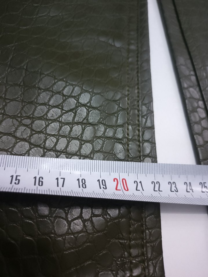 Kadın Yeşil Deri Yılan Desenli Kemerli Pantolon 44 beden - Görsel 5