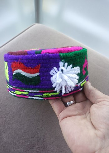 Renkli Bohem Erkek Şapka tajıkıstan el yapimi - Görsel 8