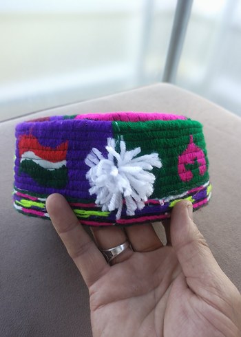 Renkli Bohem Erkek Şapka tajıkıstan el yapimi - Görsel 10