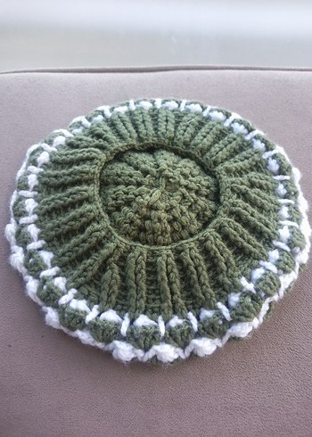 Örgü Kadın Bere, Yeşil Ponponlu - Görsel 13