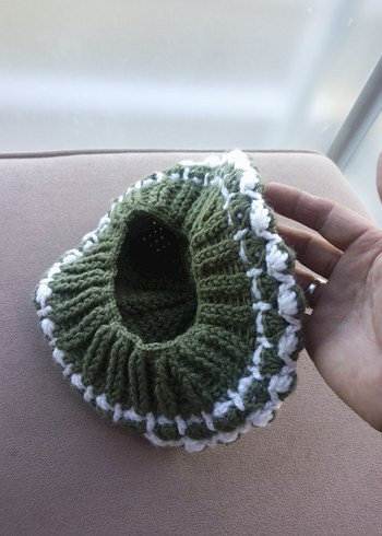 Örgü Kadın Bere, Yeşil Ponponlu - Görsel 10