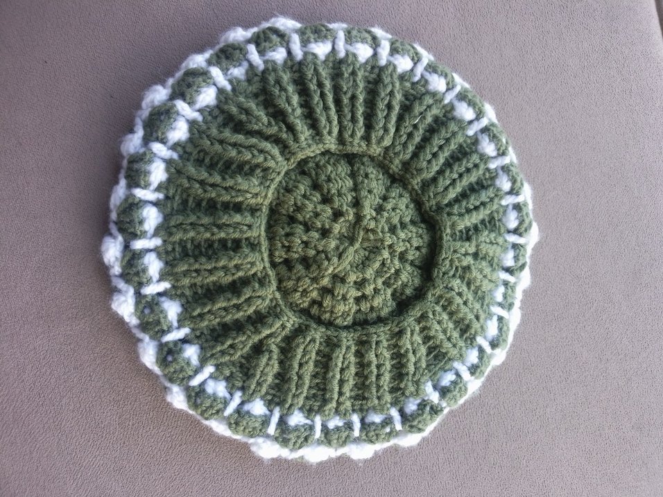 Örgü Kadın Bere, Yeşil Ponponlu - Görsel 3