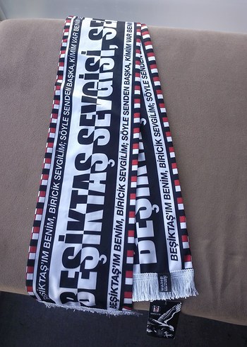 Beşiktaş Baskılı unisex Atkı Siyah beyaz - Görsel 8