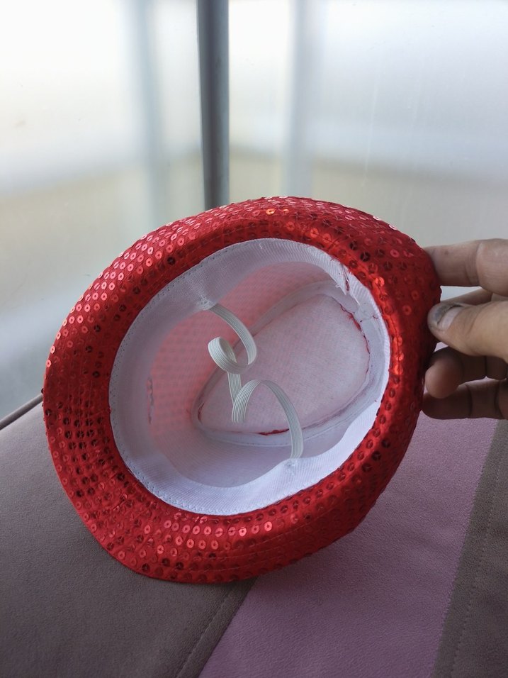 Kırmızı Parlak Pul Detaylı unisex cocuk Şapka - Görsel 3