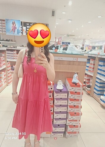 Koton Pembe koton elbise