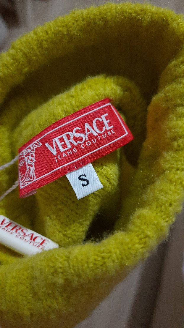 Sarı Kolsuz Boğazlı Örgü Mini Kazak - Görsel 2