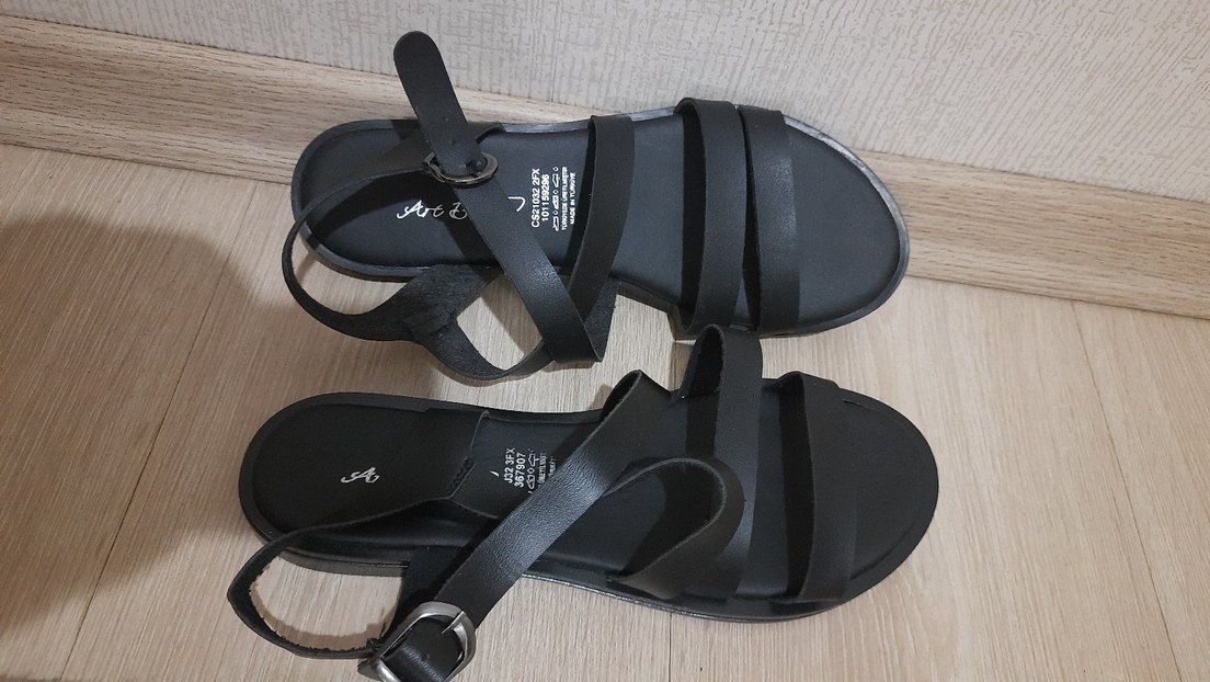 Siyah Düz Kadın Sandalet - Görsel 3