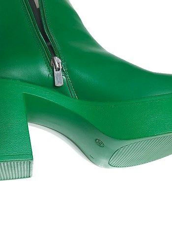 Yeşil Kadın Topuklu Bot - Görsel 5