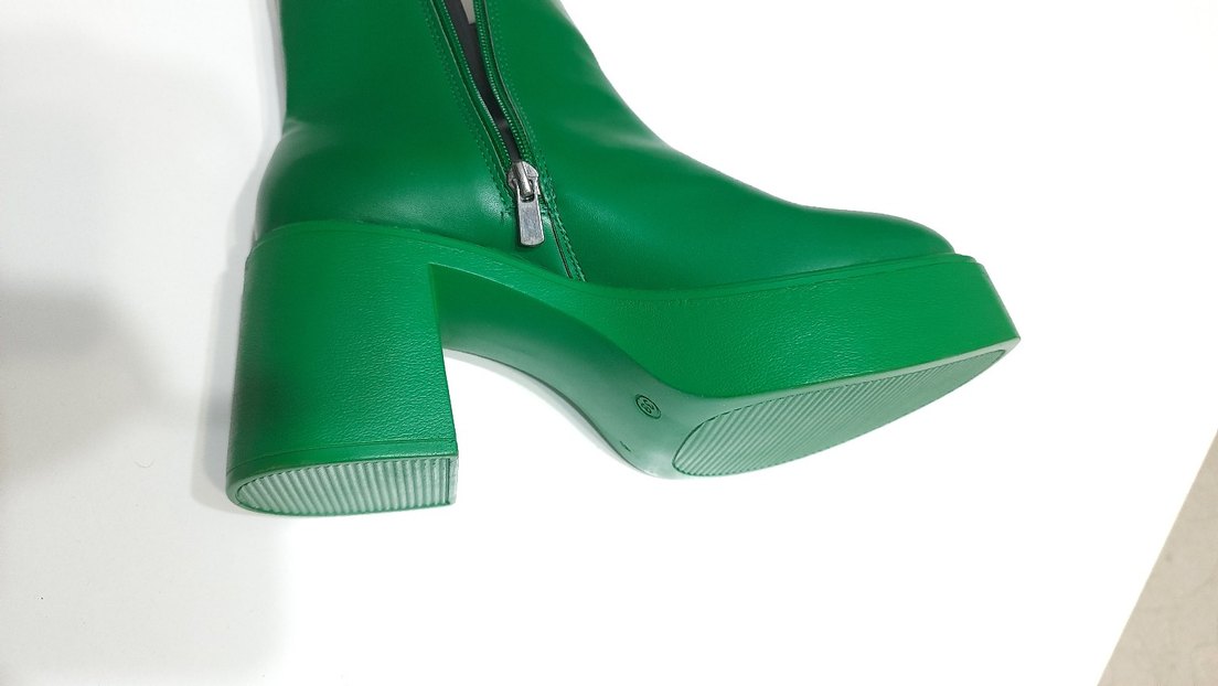 Yeşil Kadın Topuklu Bot - Görsel 5
