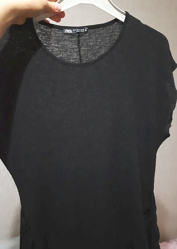 Zara Kadın Kısa Kollu bağlamalı bluz - Görsel 3