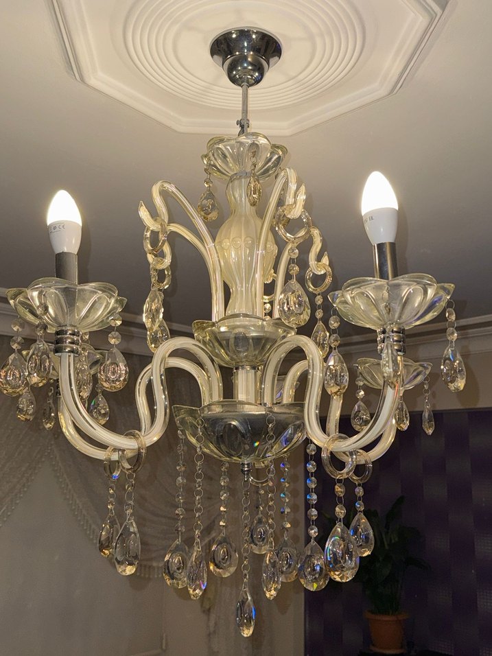 Bej Kristal Avize - Görsel 3