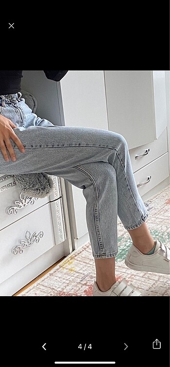 xs Beden mavi Renk Mom Jean