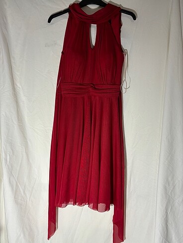 Bordo abiye elbise