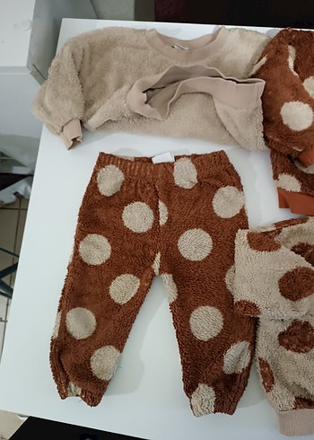 Baskılı Kahverengi ve Gri Çocuk Pijama Takımları - Görsel 3
