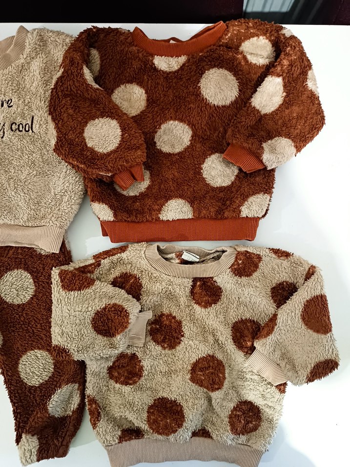 Baskılı Kahverengi ve Gri Çocuk Pijama Takımları - Görsel 4