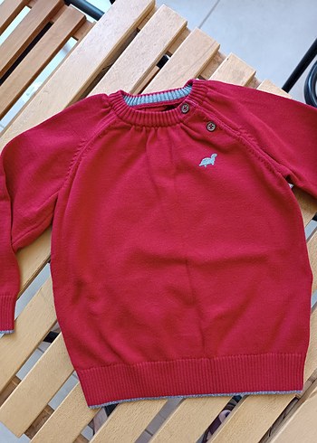 LC Waikiki Kırmızı Triko Sweatshirt ve Denim Pantolon Seti