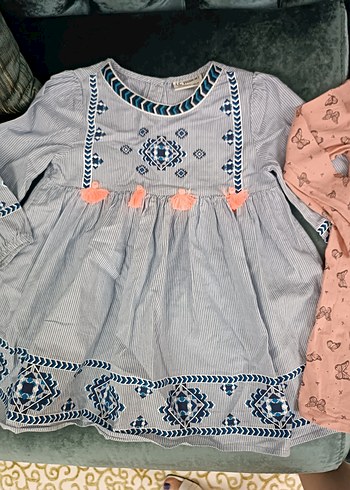 LC Waikiki Nakışlı, Uzun Kollu Bohem Kız Elbisesi