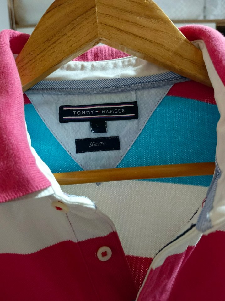 Çizgili Pamuklu Kısa Kollu Polo Tişört - Görsel 2