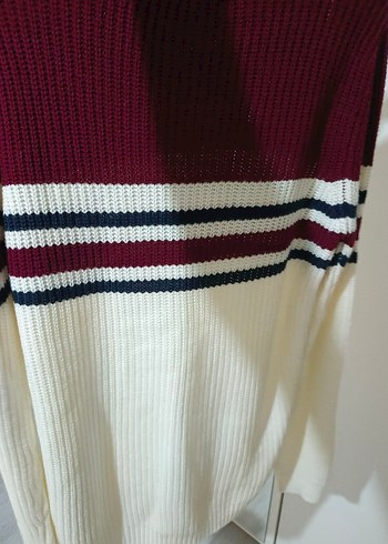 l Beden Bershka Bordo erkek Triko Kazak
